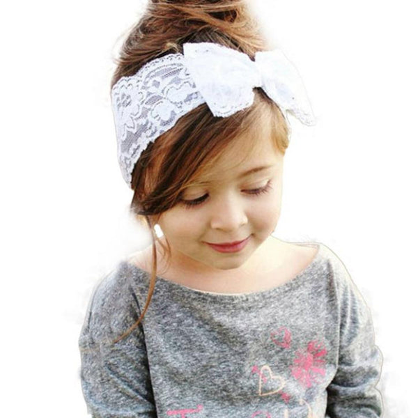 Lace Big Bow Wrap Headband